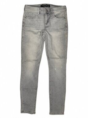 Express Mia Ankle Legging Jeans Size 2R Mid Rise Light Gray Skinny Denim